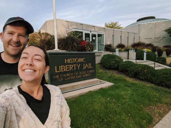 brooklyn and timothy visiting historic sites during covid-19 liberty jail