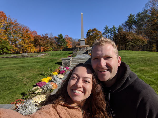 couple at joseph smith birthplace memorial during covid-19