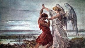Jacob wrestling with an angel