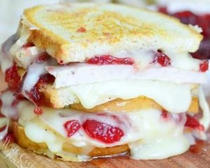 Turkey/Brie/Cranberry Grilled Cheese