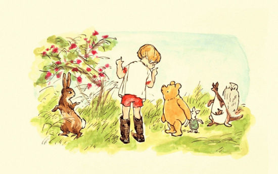 old style winnie the pooh drawing